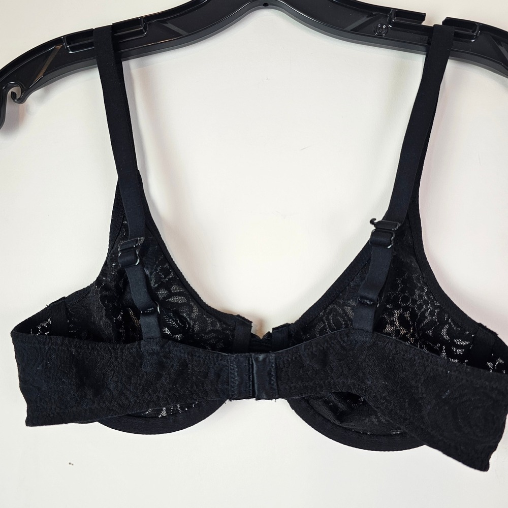 Wacoal Halo Lace Underwire Convertible Bra Black 851205 Size 36B